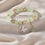 Thumbnail: Stylish Beaded Painting Butterfly Charm Stretch Bracelet For Women Girls Ani