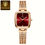 Thumbnail: POEDAGAR Women's Watch Luxury Rhinestone Quartz Watch Square Pointer Analog WR 