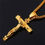 Thumbnail: Jesus Cross Necklace for Men Fashion Gold Color Cross Pendent with Chain Neckla