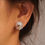 Thumbnail: Sparkling Cubic Zirconia Crystal Stud Earrings for Women New Fashion Versatile 