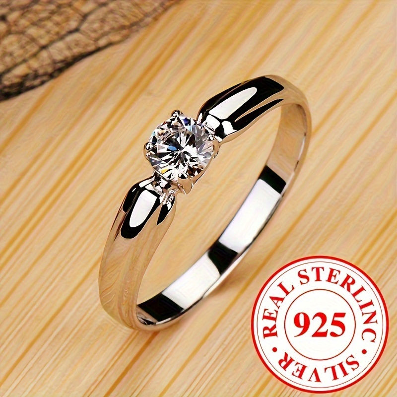 925 Sterling Silver Ring Paved Shining Zirconia Symbol Of Beauty And Luxury Mat
