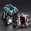 Thumbnail: Gothic Blue Red Black Crystal Devil Dragon Claw Ring Men's Fashion 