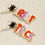 Thumbnail: Best Lady Halloween Alloy Rice Bead Ghost Drop Earrings - TREAT TRICK Earrings 