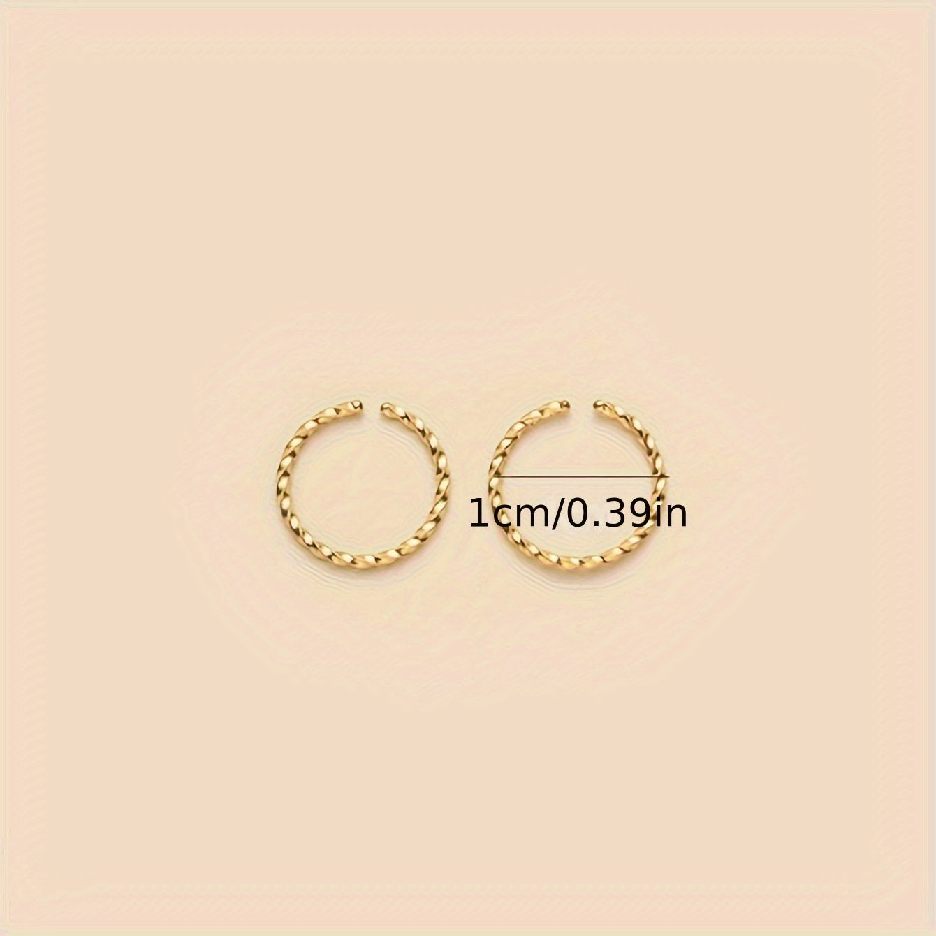 1/2pcs Clip On Hoop Nose Ring Vintage Style Zinc Alloy Fake Piercing Nose Ring J
