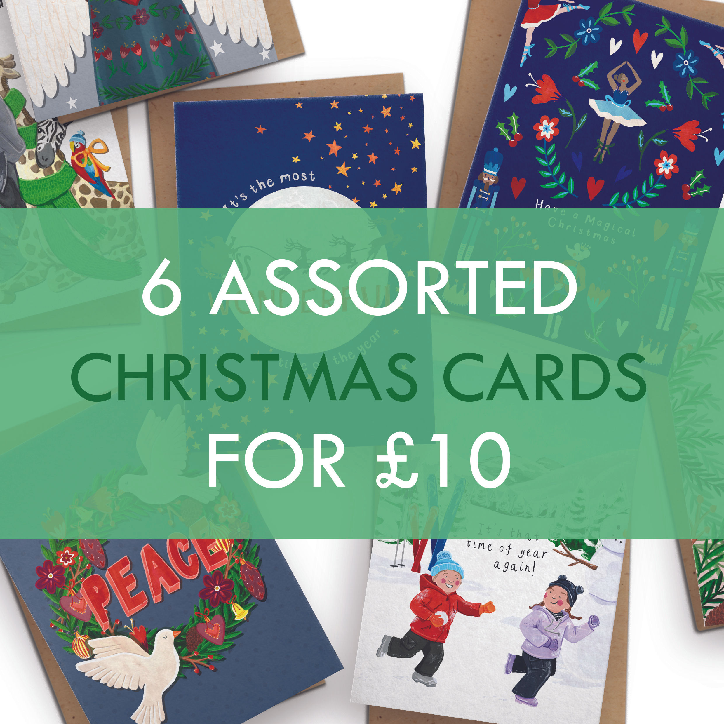 6 Assorted Christmas Cards