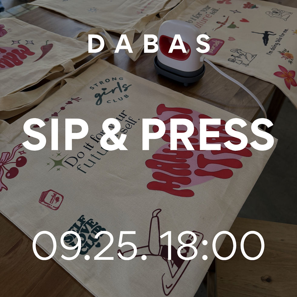 'Sip & Press ' egyedi termék workshop