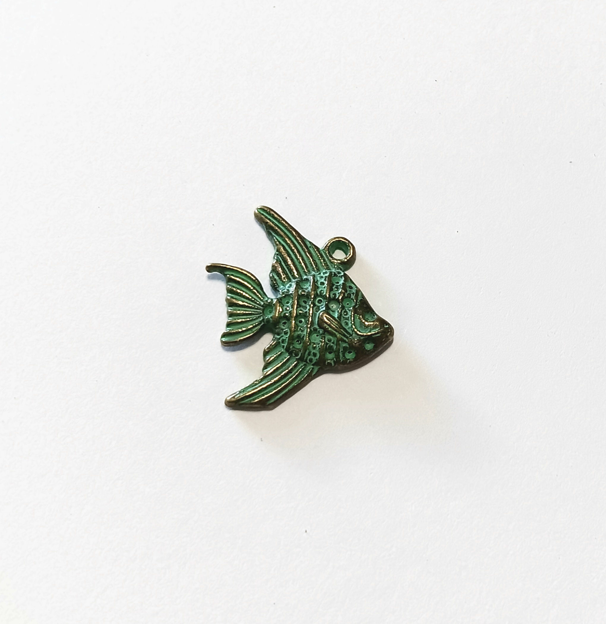 Antiqued Look Fish Charm 