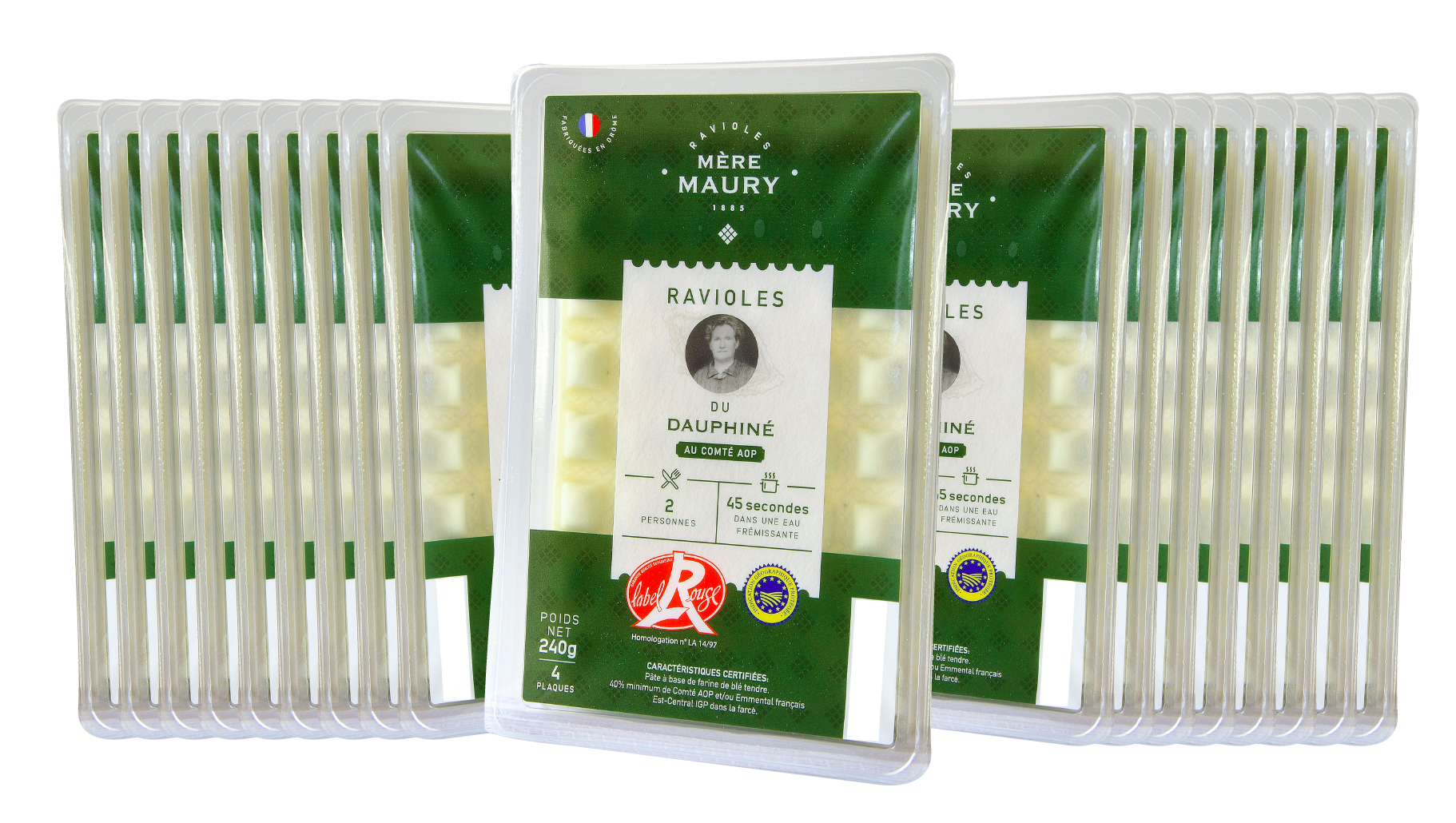 Ravioles du Dauphiné Label Rouge - 18 x 4 plaques (4,77€ la barquette)