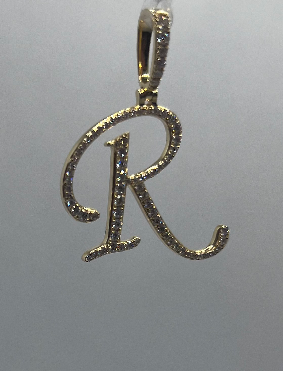 Thumbnail: 0.55 CT Diamond 14k, Initial Pendant 