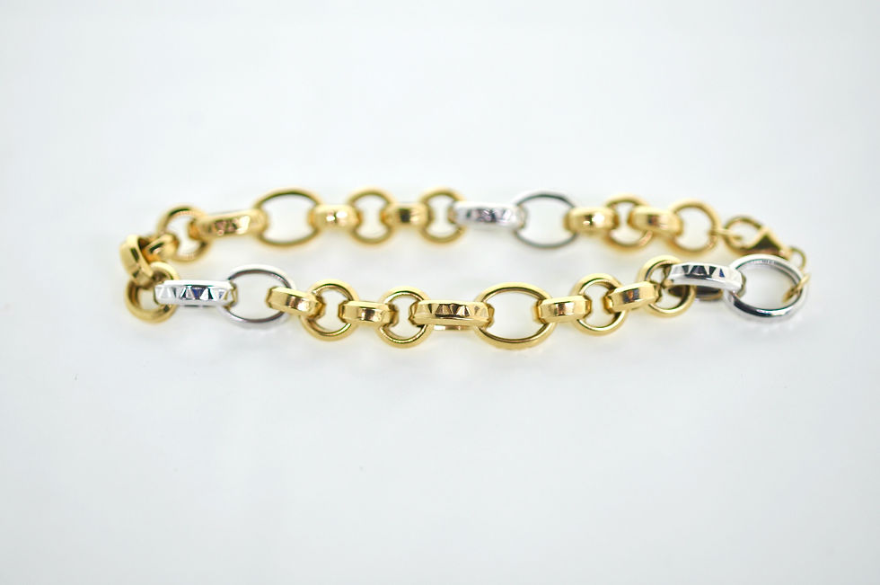 Thumbnail: 14K solid Two tone Rolo 9.8g