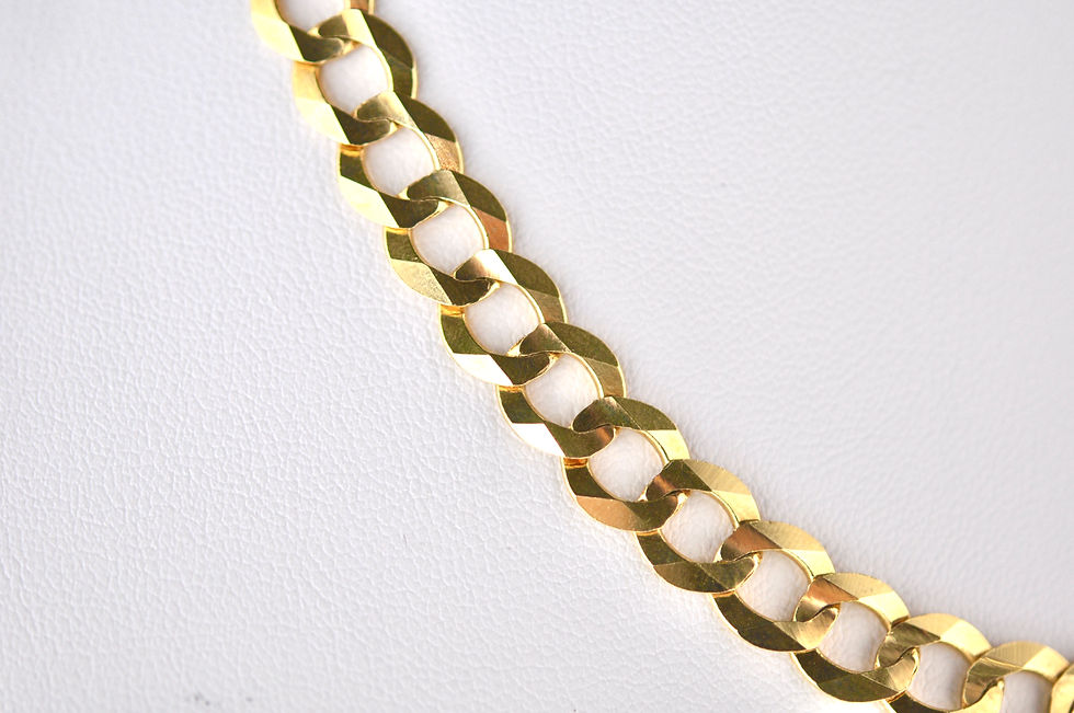 Thumbnail: 14K Solid Curb Chain 40.3g  Link 24"