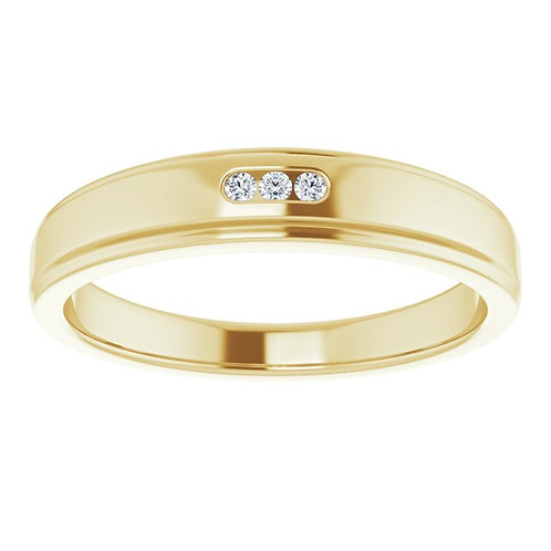 14K Yellow .04 CTW Diamond Ring