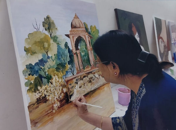 Shubha1- painting workshop at AIFACS.jpeg