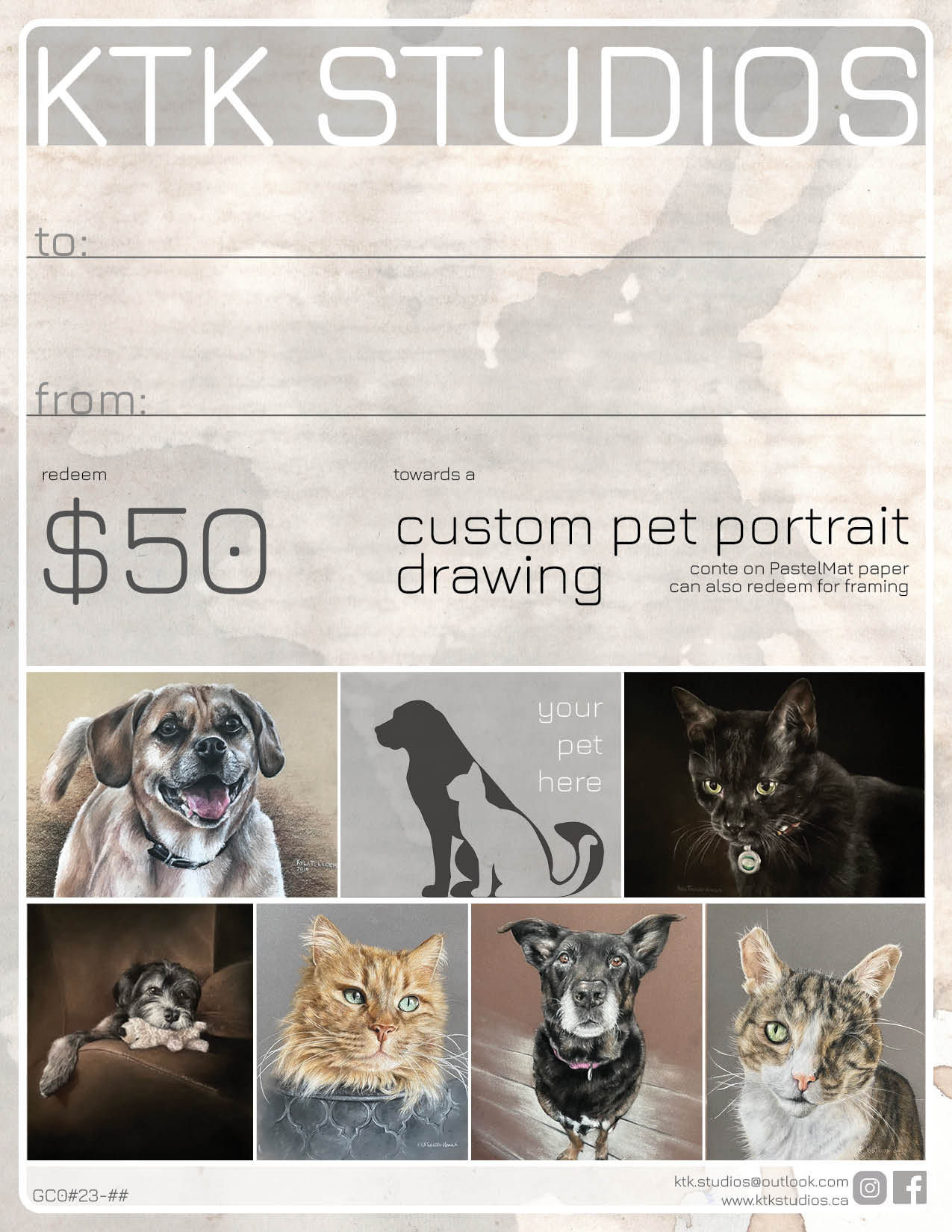 $50 gift certificate