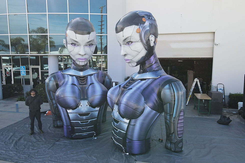 Giant Inflatable Cyborgirls Robots