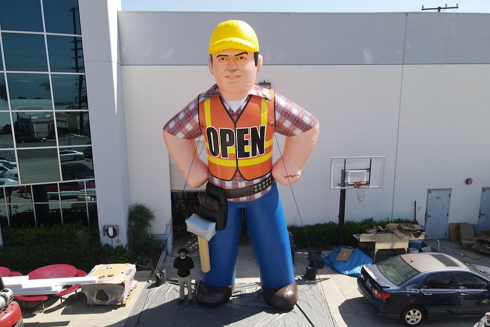 25ft Giant Inflatable Construction Worker with Tools