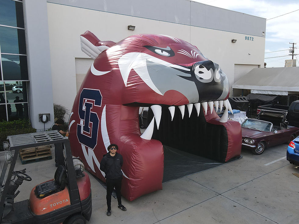 15x15 Inflatable wildcat football tunnel St. Ignatius