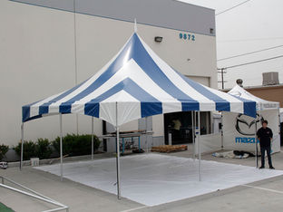 Carpa arabe 6x6 con franjas blancas y azules