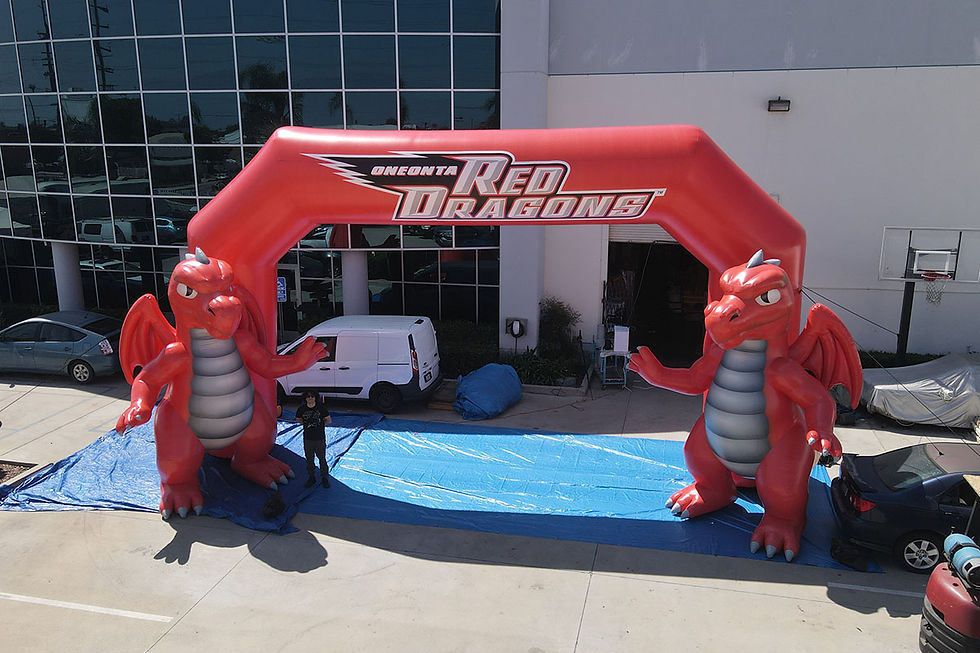 Giant Custom Inflatable Red Dragons Arch