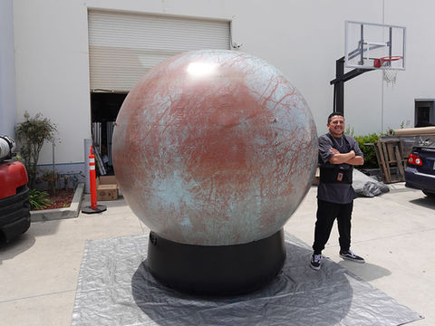 6ft Giant Inflatable Europa Icy Moon of Jupiter with Base