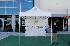 8x8 branded pop up canopy Guardian