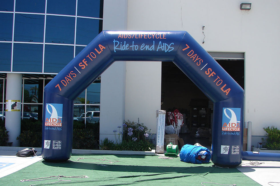 Custom Inflatable Arch for Aids LifeCycle