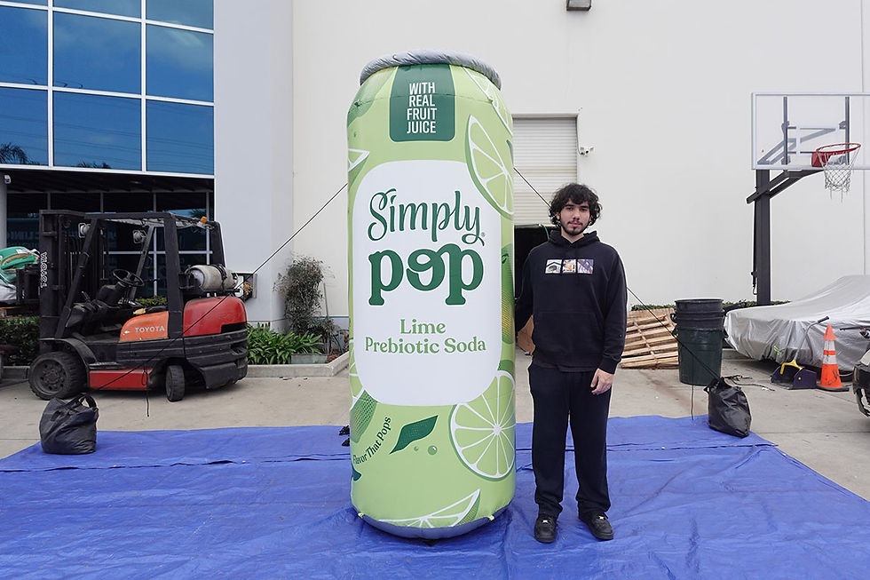 10ft Giant Inflatable Simply Pop Lime Prebiotic Soda Can