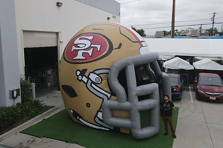 custom inflatable 49ers football helmet tunnel