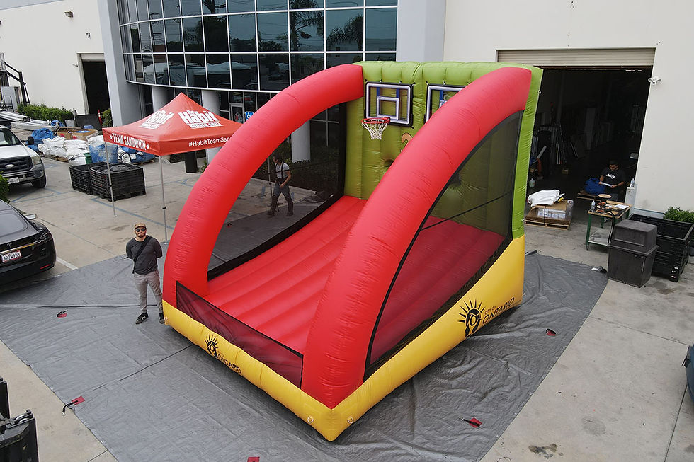 Giant Inflatable Commercial Basketball Hoop & Toss Game