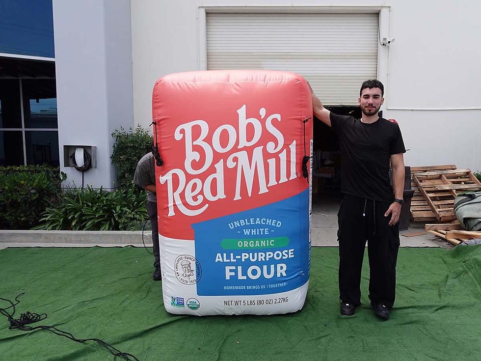 6ft Custom Inflatable product replica Bob's Red Mill All-Purpose Flour bag