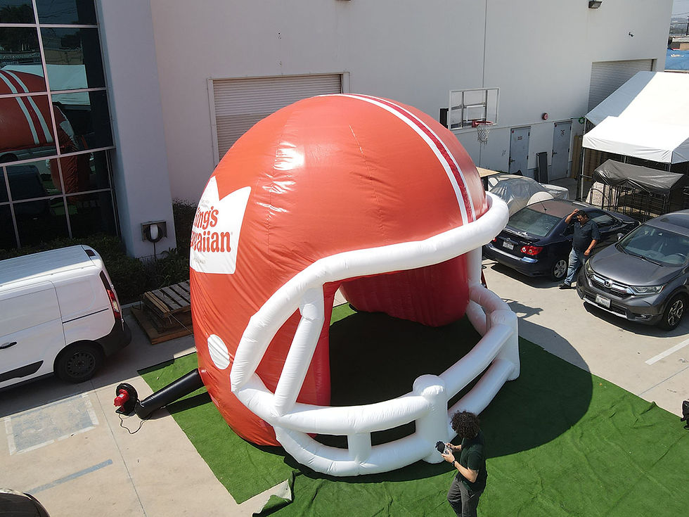 14x14 Custom Giant Inflatable Football Helmet King's Hawaiian