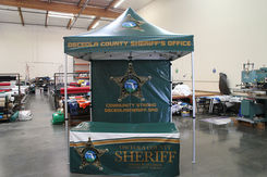 8x8 custom printed tent with table table Osceola County Sheriff's Office