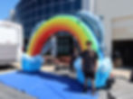 Custom Inflatable Rainbow Arch with Dolphins for Sale