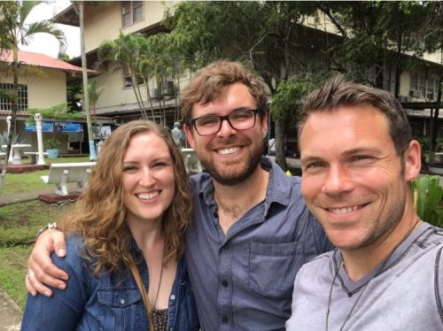 Pictured: Lesleigh Memmel, Tony Memmel, and Ben Picker at the University in Colón, Panama.