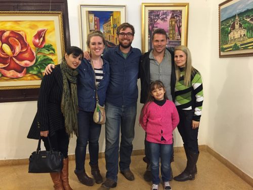 Reception at a local art gallery in Villarica, Paraguay