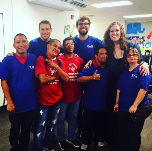 Group photo with our new friends from the Special Olympics at Balboa Academy, in Panama City.