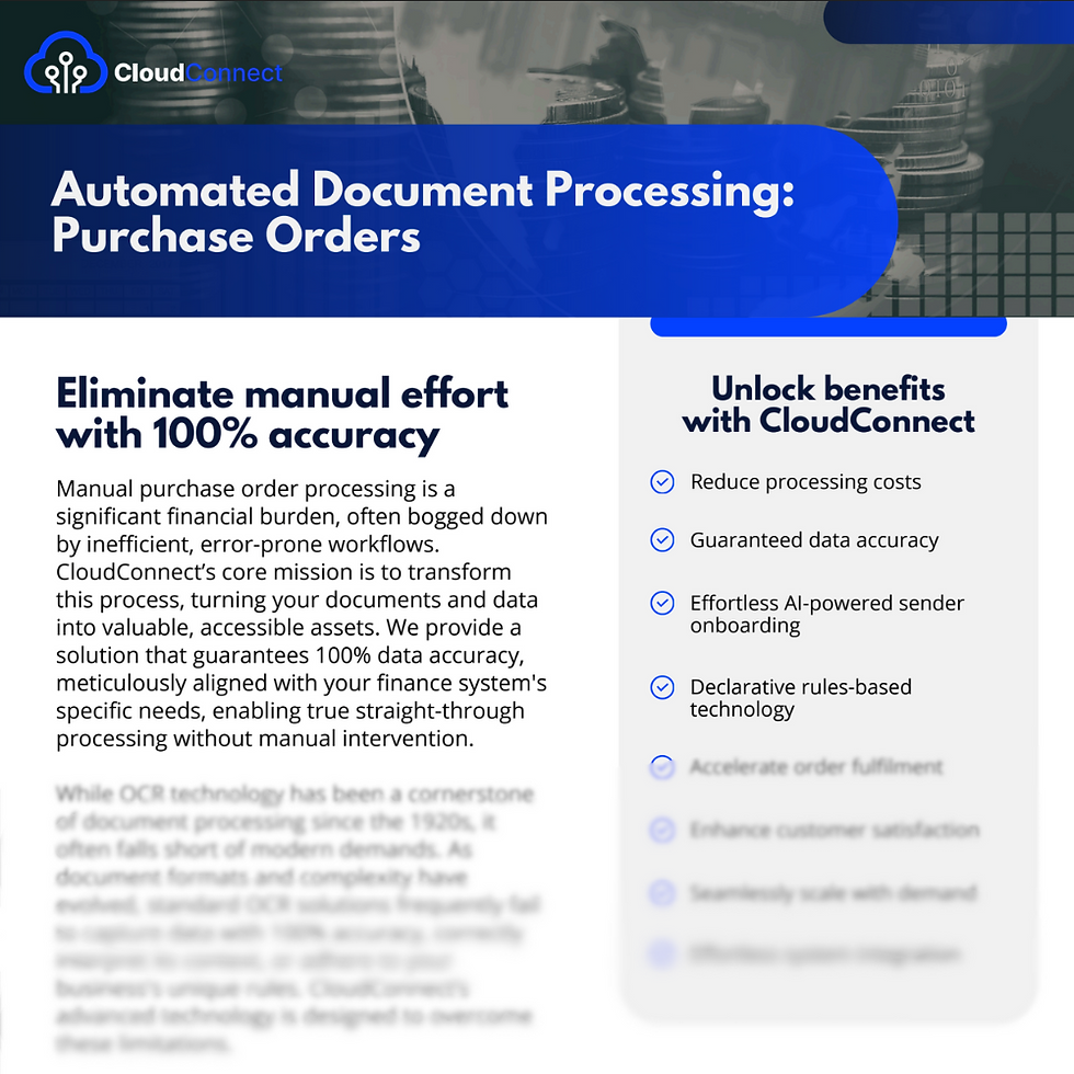 Automated Document Processing:
Purchase Orders