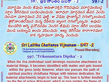 శ్రీ లలితా చైతన్య విజ్ఞానము - 597 - 2 / Sri Lalitha Chaitanya Vijnanam - 597 - 2