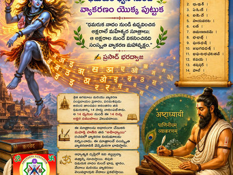 మహేశ్వర సూత్రాలు – ఢమరుక ధ్వని నుండి వ్యాకరణం యొక్క పుట్టుక (Maheshwara Sutras – Grammar from the Sound of Damaru)