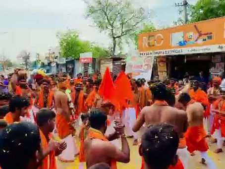 హనుమాన్ శోభాయాత్ర కార్యక్రమము బాసర  Hanuman Shobhayatra Procession at Basara  (a YT Short)