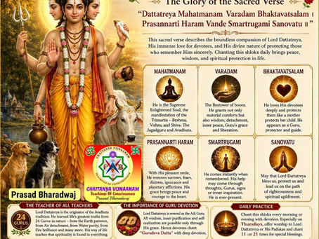 The Greatness of Lord Dattatreya – The Glory of the Sacred Verse “Dattatreya Mahatmanam Varadam Bhaktavatsalam…”