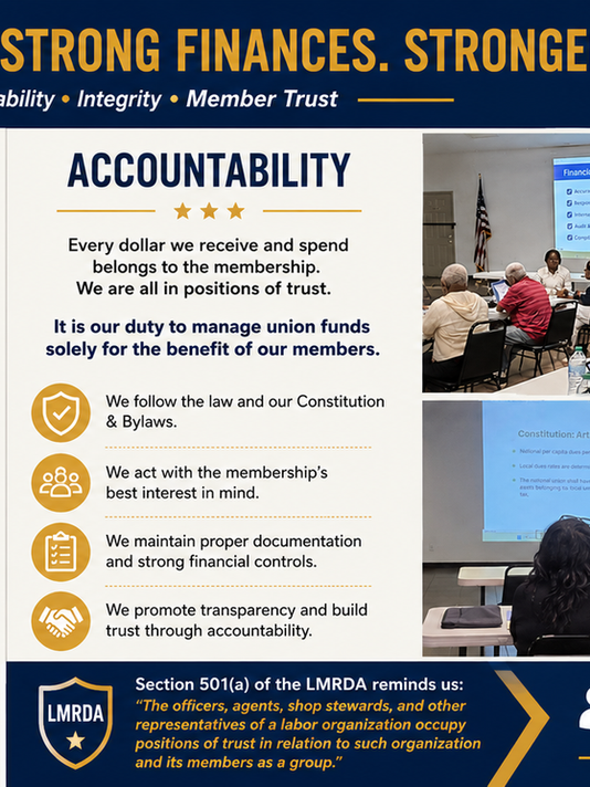 BUILDING TRUST THROUGH FINANCIAL LEADERSHIP