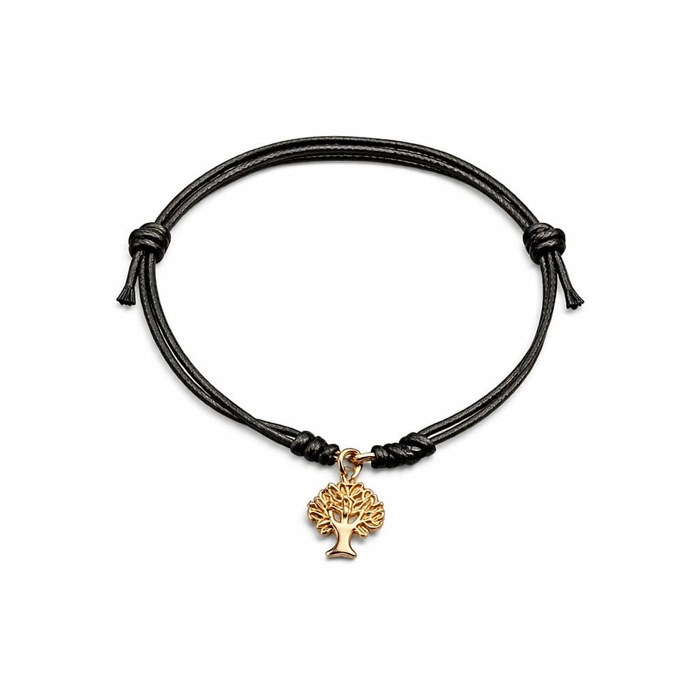Thumbnail: Black Rope Bracelet (Various Designs)
