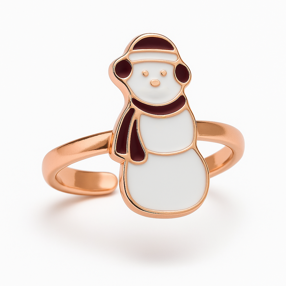 Snowman Adjustable Ring