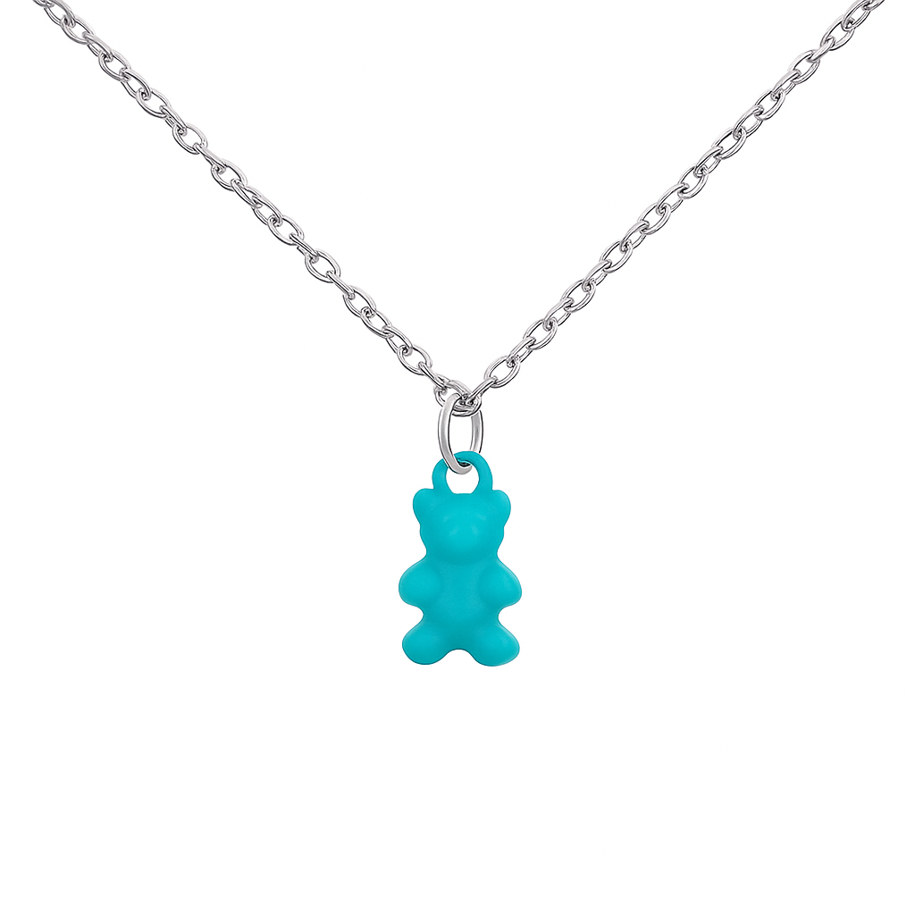 Blue  Bear Necklace