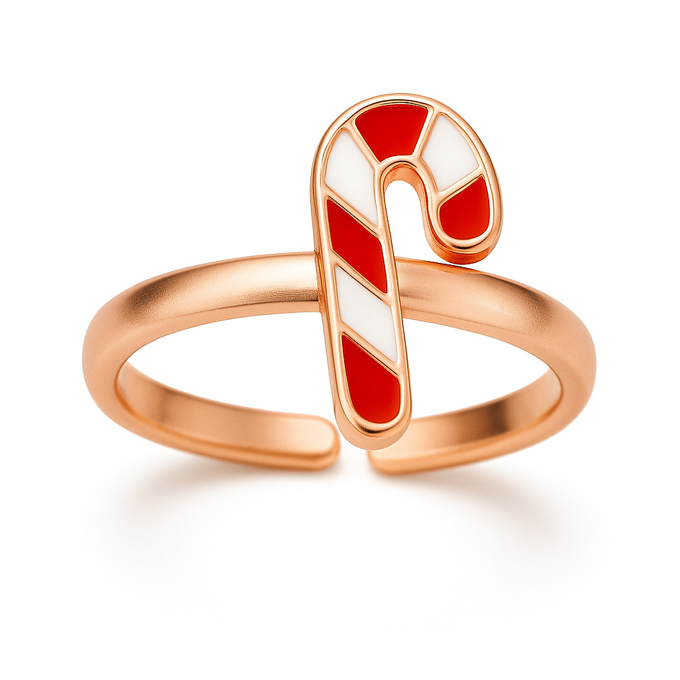 Candy Cane Adjustable Ring