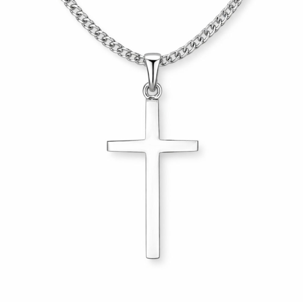 Men's Silver Cross Necklace