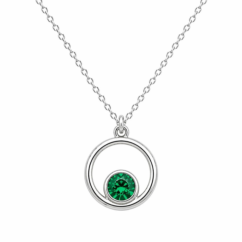 Thumbnail: Colourful Circle Necklace (Various Colours)