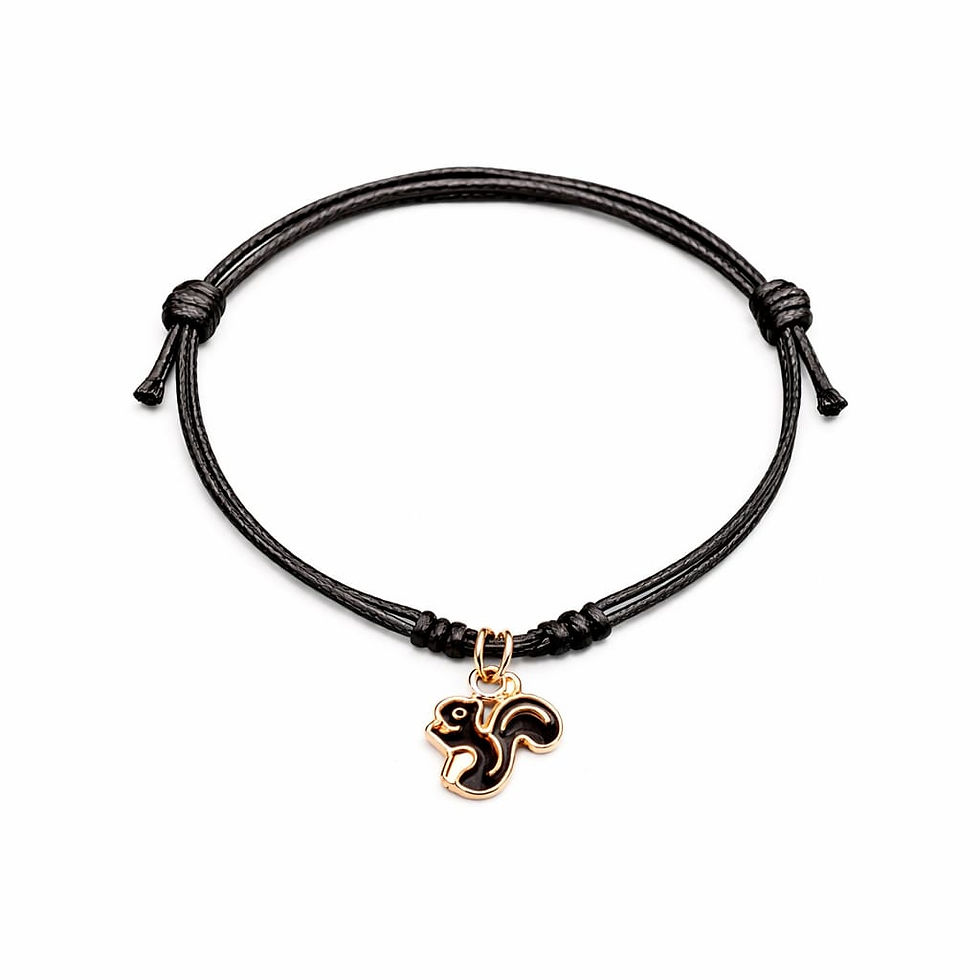 Thumbnail: Black Rope Bracelet (Various Designs)