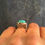 Thumbnail: Sterling Silver Turquoise/CZ statement ring